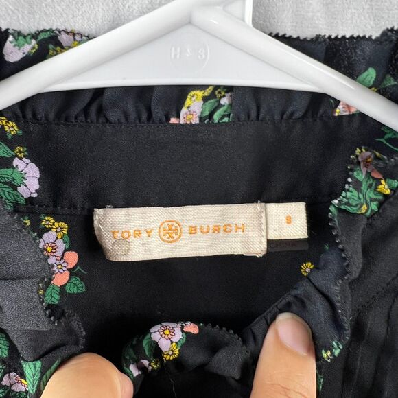 Tory Burch Daybreak Ditsy Ruffle Front Dress Size S - Picture 8 of 11